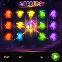 BetVictor - Starburst Slot Game - Krāsaini zvaigžņu efekti