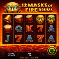 BetVictor - 12 Masks of Fire Drums Slot Game